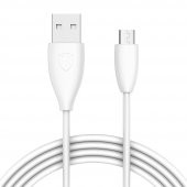 Baseus Small Pretty Waist Serisi 2A 1mt Micro USB Data ve Şarj Kablosu Beyaz - 1