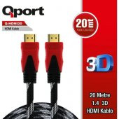 QPORT Q-HDMI20 20,0m HDMI KABLO,ALTIN UÇLU - 1