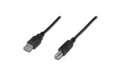 DIGITUS AK-300105-018-S 1,8M USB2.0 YAZICI KABLOSU SİYAH - 1
