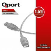 QPORT Q-UZ1 1,5m USB 2.0 UZATMA  KABLOSU - 1