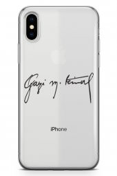 Apple iPhone XS Max Kılıf Atatürk Serisi Gazi M. Kemal İmza - 3