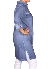 butikxxl pamuklu gömlek tunik cep - 1