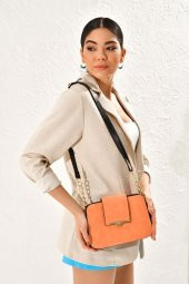 Süet Toka Kilit Detay Omuz Çantası - 12