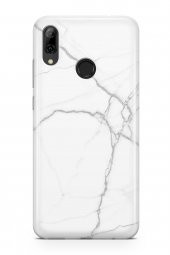 Huawei P Smart 2019 Kılıf Marble Mermer Beyaz Siyah - 1