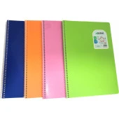 Defne A4 Plastik Kapak Telli Defter 60 Yaprak Dokulu Kapak Çizgili - 1