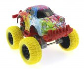 Die Cast Batik Desenli Sarı Teker Araba - 2