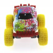 Die Cast Batik Desenli Sarı Teker Araba - 3