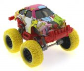 Die Cast Çizgi Film Desenli Sarı Teker Araba - 1