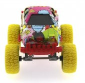 Die Cast Çizgi Film Desenli Sarı Teker Araba - 3