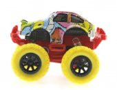 Die Cast Çizgi Film Desenli Sarı Teker Araba - 4