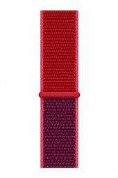 Apple Watch Uyumlu Kordon Spor Loop 40 mm Kayış Kırmızı Mor - 1