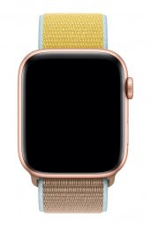 Apple Watch Uyumlu Kordon Spor Loop 42 mm Kayış Açık Kahverengi - 2