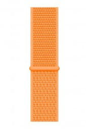 Apple Watch Uyumlu 40 mm Spor Loop Kordon Kumaş Kayış Açık Turuncu thumbnail 1