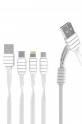 Konfulon Lightning, Micro, Type C 30cm Şarj Kablosu - 1