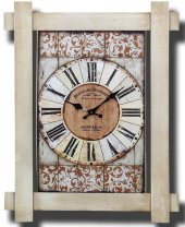 Wenge Home Ahşap Eskitme Duvar Saati - 1