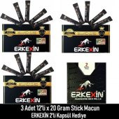 Erkexin 3 Adet 12li X 20 Gram Stick Macun + 2li Kapsül Hediye - 1