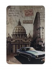 RETRO DİJİTAL BASKI METAL TABLO,POSTER - 1