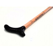AHŞAP BASTON ASA DESENLİ SİYAH SAPLI 90CM - 1