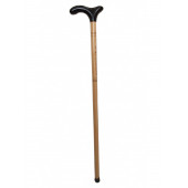 AHŞAP BASTON ASA DESENLİ SİYAH SAPLI 90CM - 2