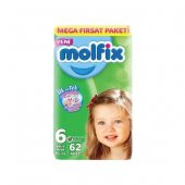 Molfix 6 Numara Extra Large 62 Adet Süper Fırsat Paket Bebek Bezi - 1