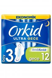 Orkid Ultra Extra Hijyenik Ped gece 12li Ekonomik - 1