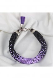 Zariass Miyuki Bileklik Sarmal Mor Siyah - 2