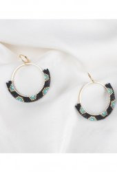 Zariass Miyuki Küpe Etnik Siyah - 1