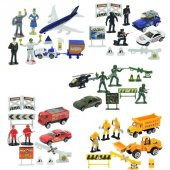 1:64 10lu Aksesuarlı Metal Araç Setleri - 1