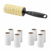 IKEA BASTIS EV GİYSİ OTOMOBİL KEDİ KÖPEK TÜY TOZ İPLİK TOPLAYICI RULO + 8 YEDEK KARTUŞ - 1
