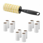 IKEA BASTIS ELBİSE GİYSİ OTOMOBİL KEDİ KÖPEK TÜY TOZ İPLİK TOPLAYICI RULO + 12 YEDEK - 1