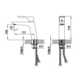 Creavit Slope SP1500 Lavabo Bataryası Armatür Musluk - 2