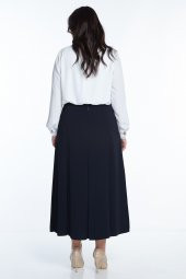 KADIN BÜYÜK BEDEN PİLİKAŞE ETEK ,SORALLİNE,776,LACİVERTSORALLİNE KADIN BÜYÜK BEDEN PİLELİ ETEK 776 LACİVERT - 6
