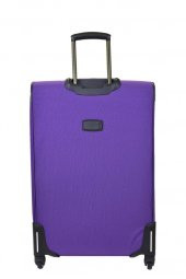 Büyük Boy Mçs Krinkıl Kumaş Valiz Mor V111 - 4