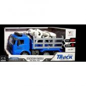Canem Hayvan Taşıyan Pilli Işıklı Sesli Oyuncak Kamyon Mavi 98-621A - 1