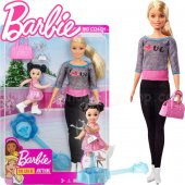 Barbie Spor Yapıyor Buz Pateni Antrenörü ve Bebek Oyun Seti FXP38 - 1