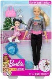 Barbie Spor Yapıyor Buz Pateni Antrenörü ve Bebek Oyun Seti FXP38 - 2