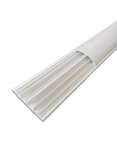 Sert Plastik 90X20 Balık Sırtı Kablo Kanalı Yapışkanlı 44 Mt Beyaz - 1