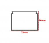 Sert Plastik 75X20 Balık Sırtı Kablo Kanalı Yapışkanlı (GRİ) 2 Mt - 2