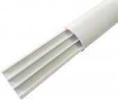 Sert Plastik 50X12 Balık Sırtı Kablo Kanalı Yapışkanlı 108 Mt Beyaz - 1
