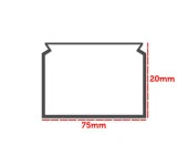 Sert Plastik 75X20 Balık Sırtı Kablo Kanalı Yapışkanlı 2 Mt. Beyaz - 2
