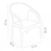 Irak Plastik Holiday Ege Sandalye Cappucino HK-725 - 2