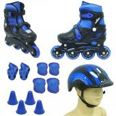 Çantalı Ayarlanabilir Paten Seti L (39-42) Mavi - 1