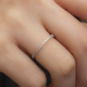 Venta 0,19 Karat 14K Pırlanta Yarımtur Yüzük - 1