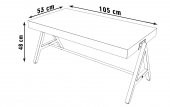 Dekoratif Ahşap Orta Sehpa Metal Sehpa Siyah - 4