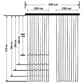 Baskılı Fon Perde Beyaz Zeminli Çeşitli Tropik Yaprak Desenli - 7