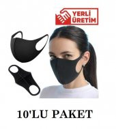 SİYAH NANO STERİL YIKANABİLİR YÜZ MASKESİ - 10LU PAKET - 1