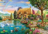 Ks Games 2000 Parça Göl Kenarındaki Çiftlik Evi Puzzle - 1