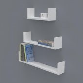 Kenzlife kitaplık müjgan 012*060-045-030*20 byz duvar rafı - 1