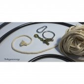 BYSAY FİESTA MAKROME HAMAK SALINCAK DEMİR HALKASI ÇAP 75+60+30 CM - 2