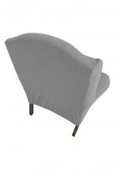 Fransız Kumaş Sultan Model Tekli Koltuk Kılıfı Gri - 3